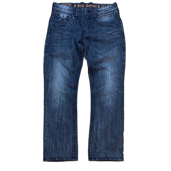 Rock Revival Other - Rock Revival Cooper Straight‎ Leg Jeans Size 31 Blue Denim Mens